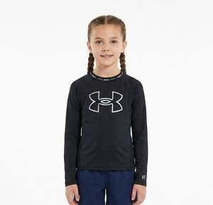 Under Armour Rashguard Girls Size 8 Long Sleeve Swim Shirt UPF 50 Sun Protection
